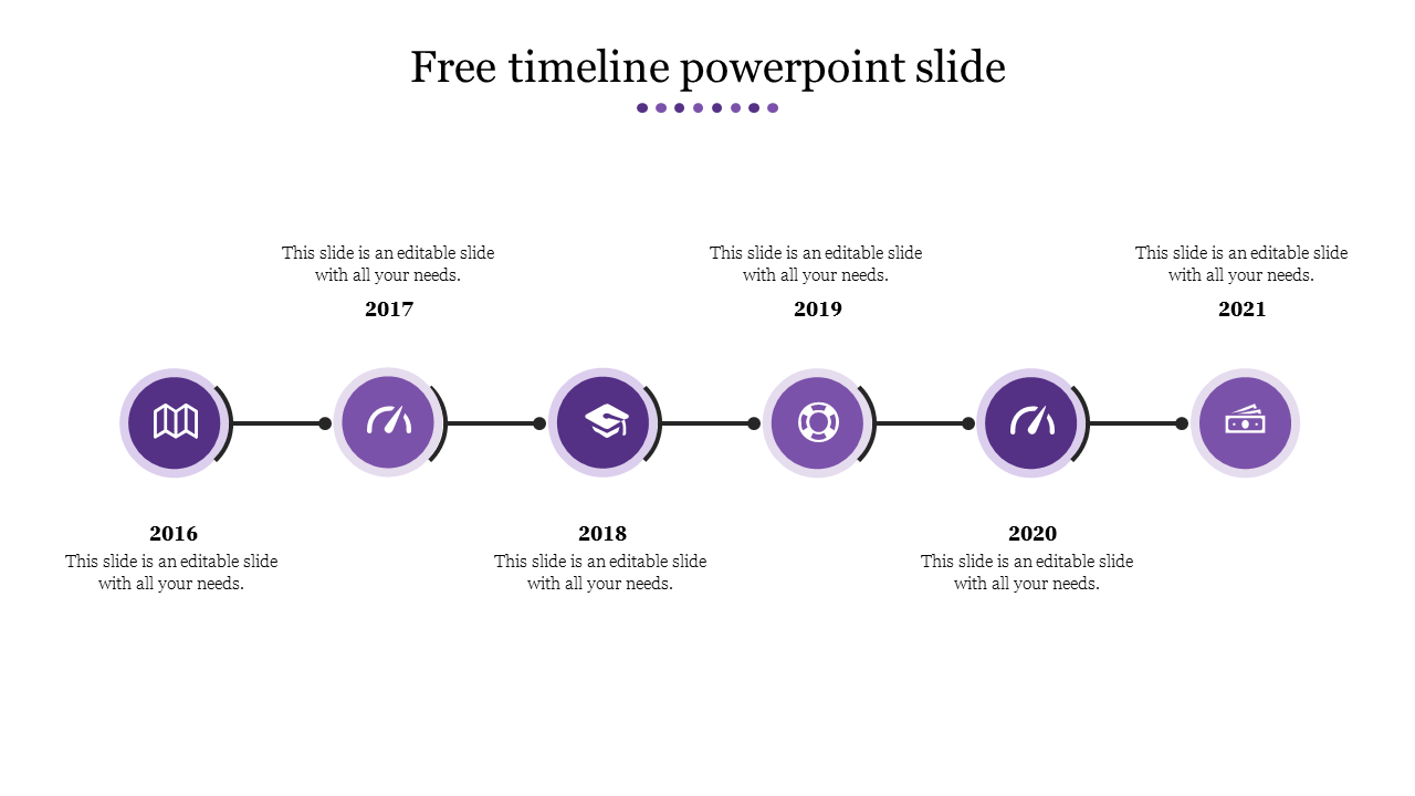 Free - Fantastic Free Timeline PowerPoint Slide For Presentation